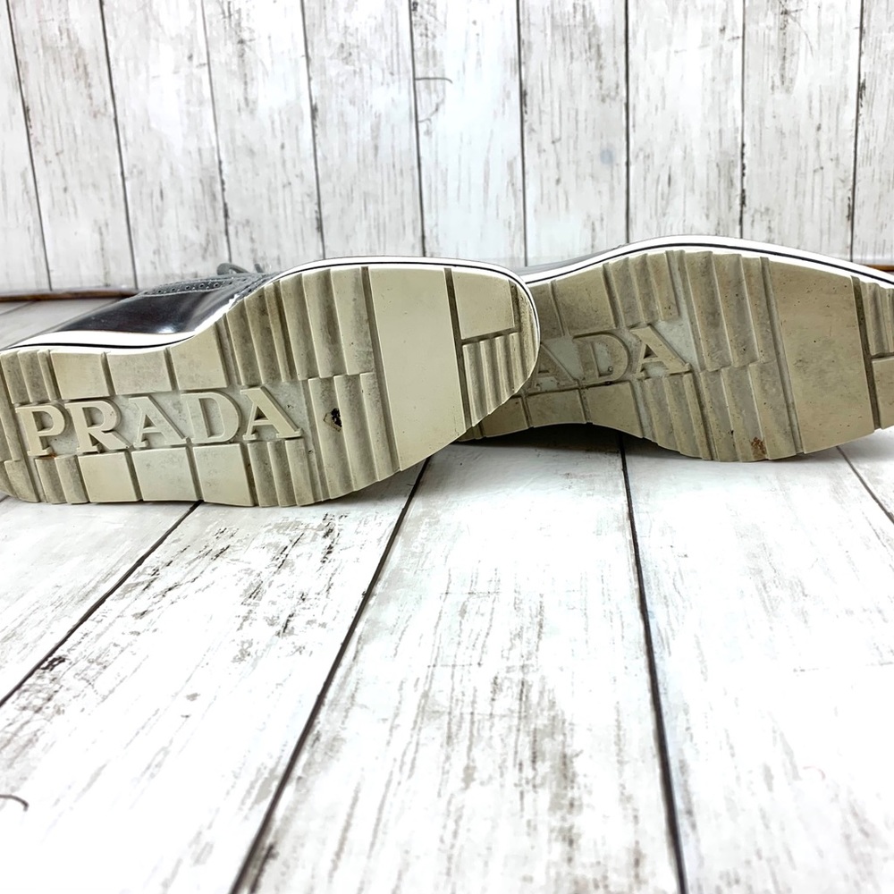 PRADA metallic platform Oxford size 35 - Picture 5 of 9